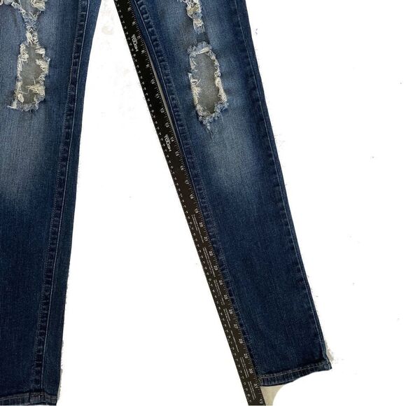 Red Rivet distressed dark denim jeans women’s size 5 - Picture 3 of 9